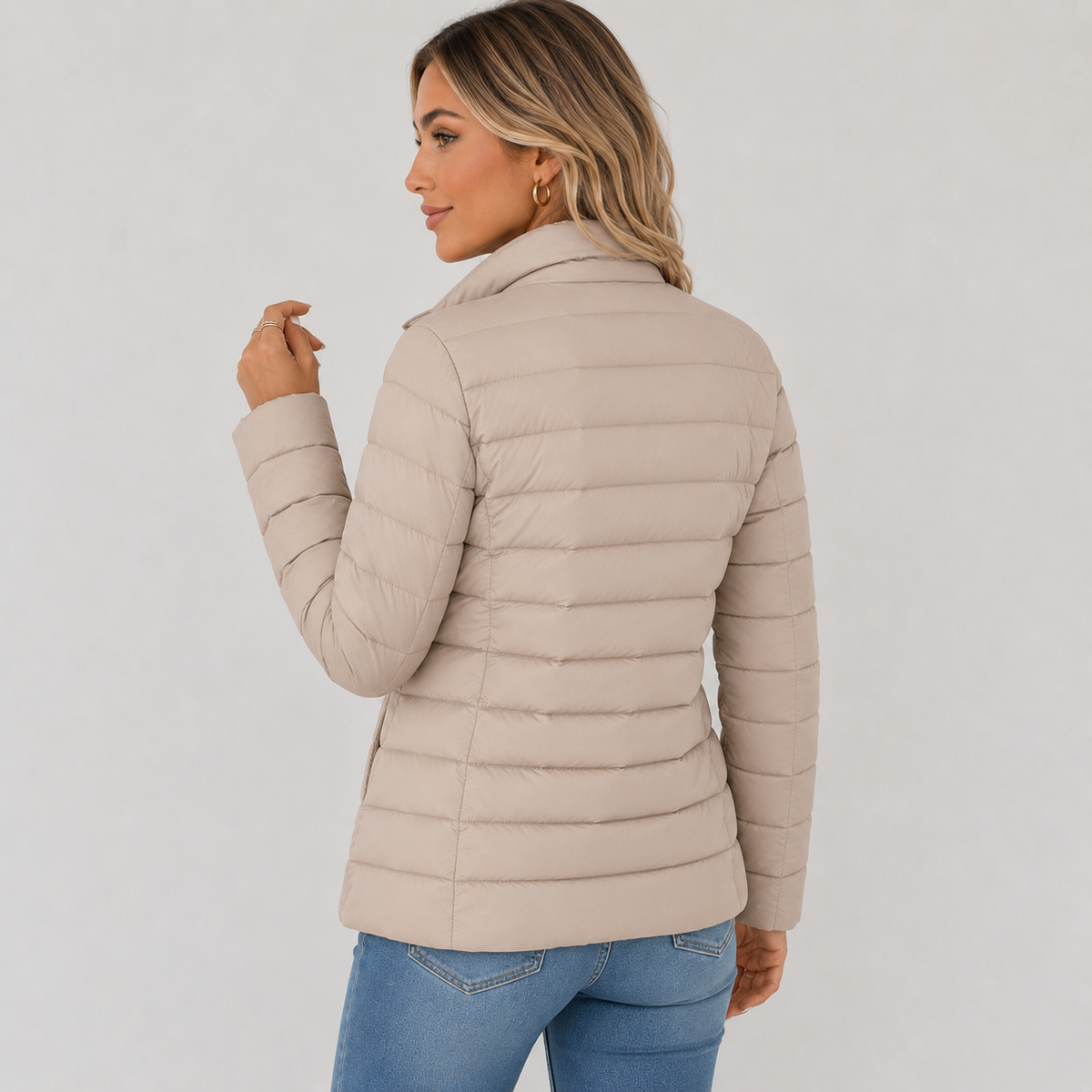 Puffer Jacket in Khaki