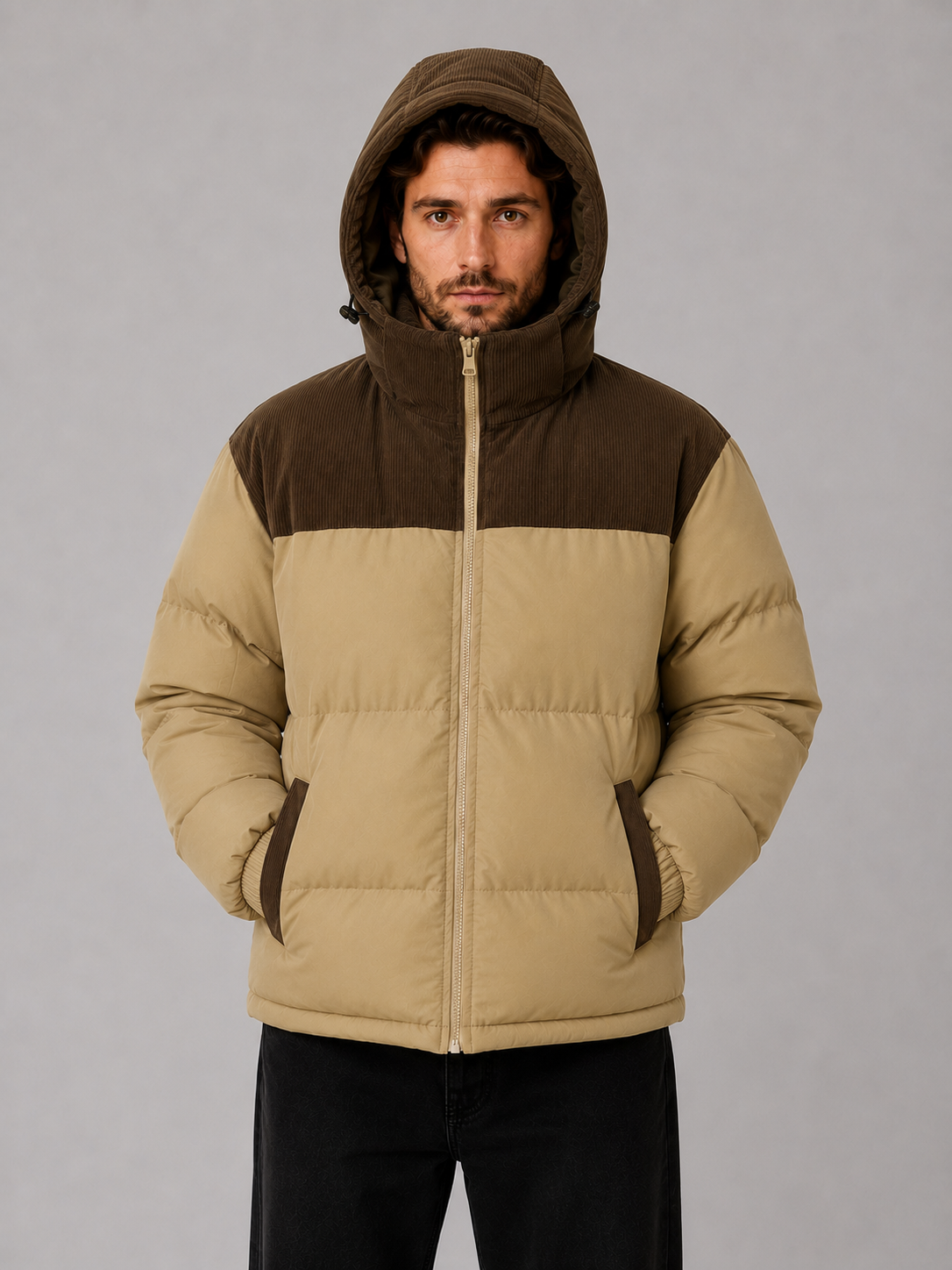 Puffer Jacket in Khaki