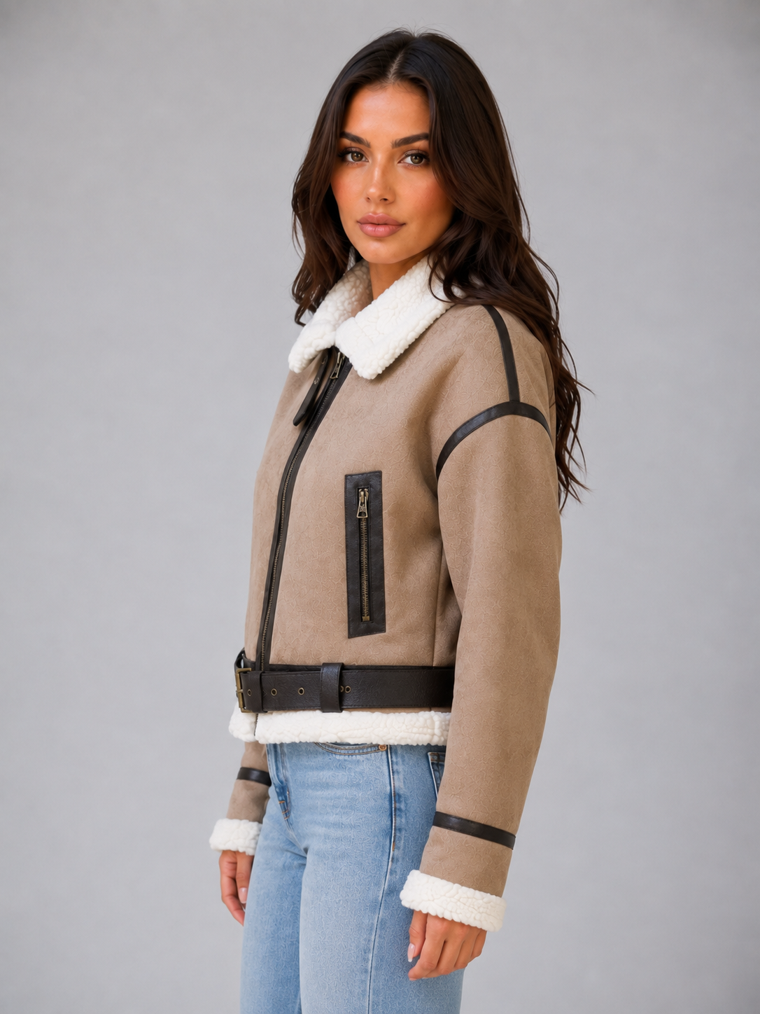 Bomber Jacket in Khaki