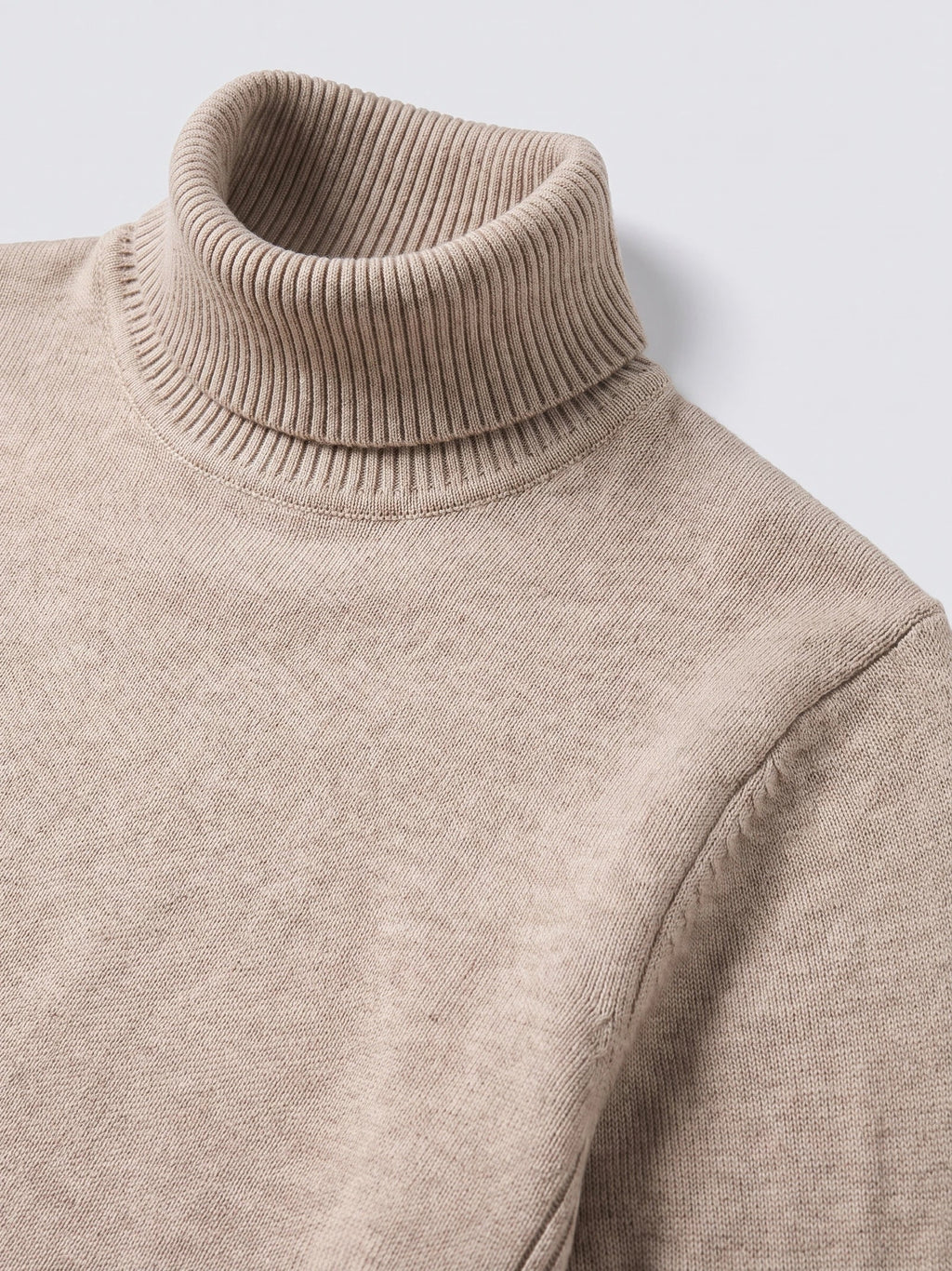 Men's Turtleneck Sweater in Khaki