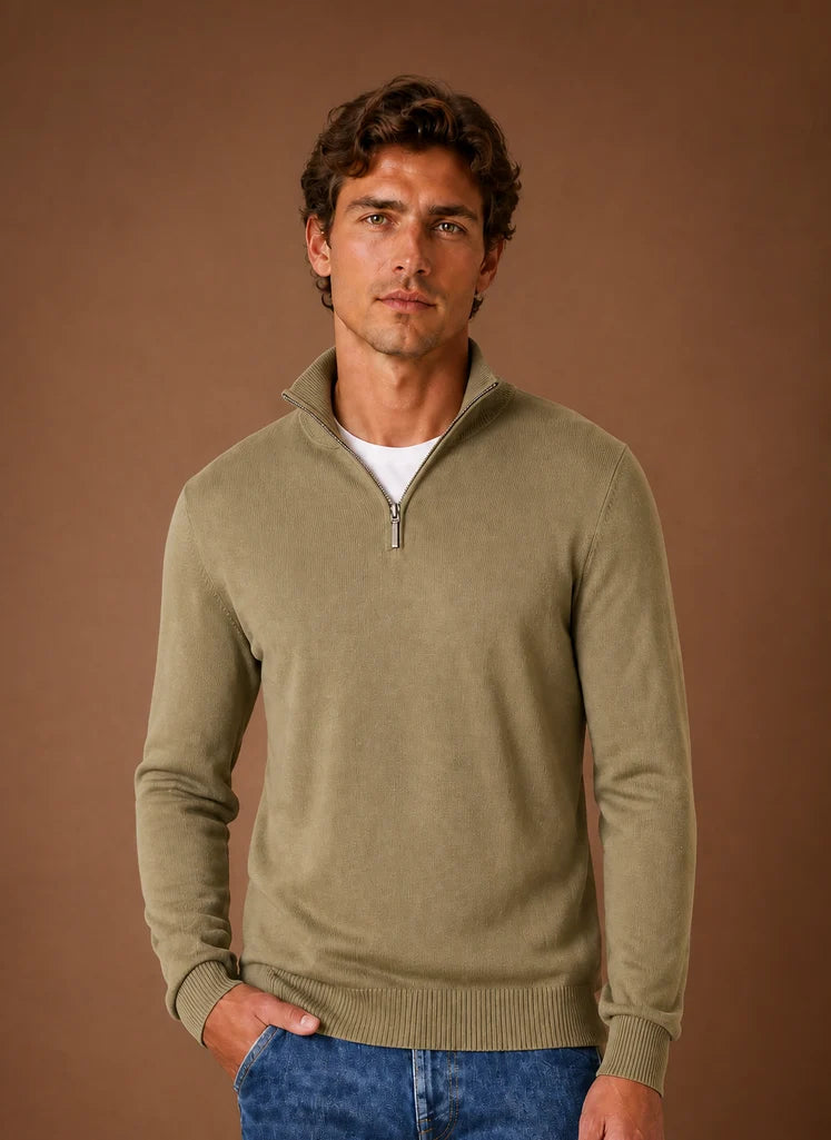 Men’s Quarter Zip Sweater | Nero & Luya