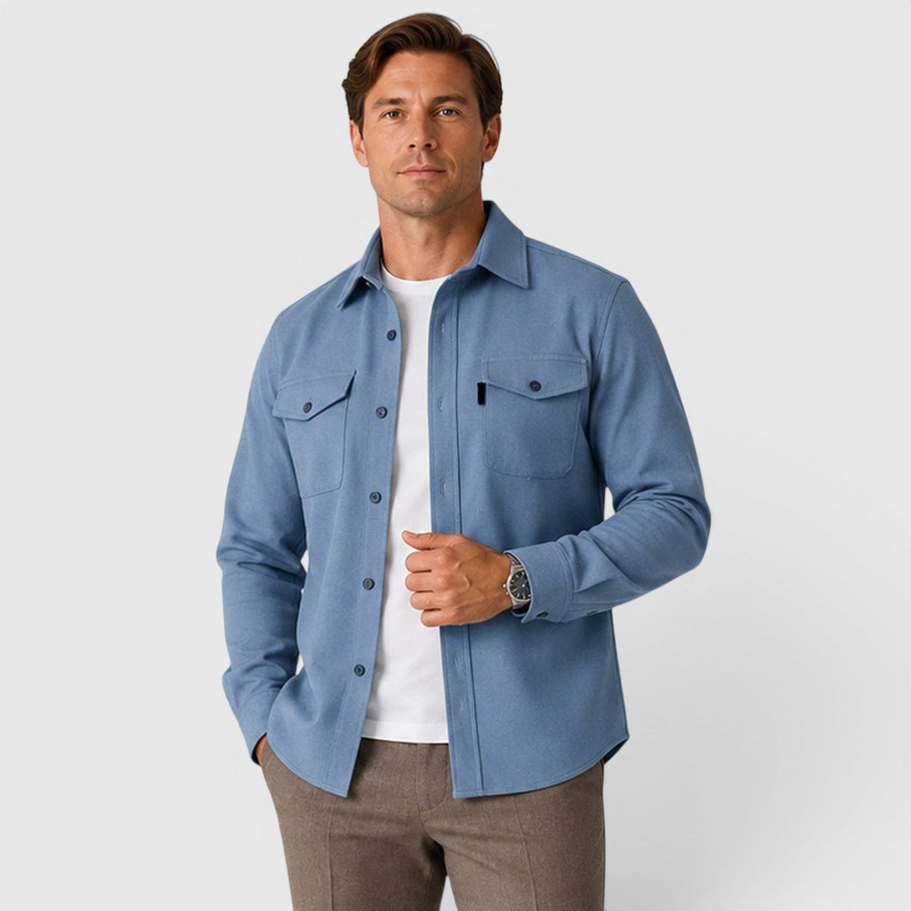 Overshirt in Lake Blue