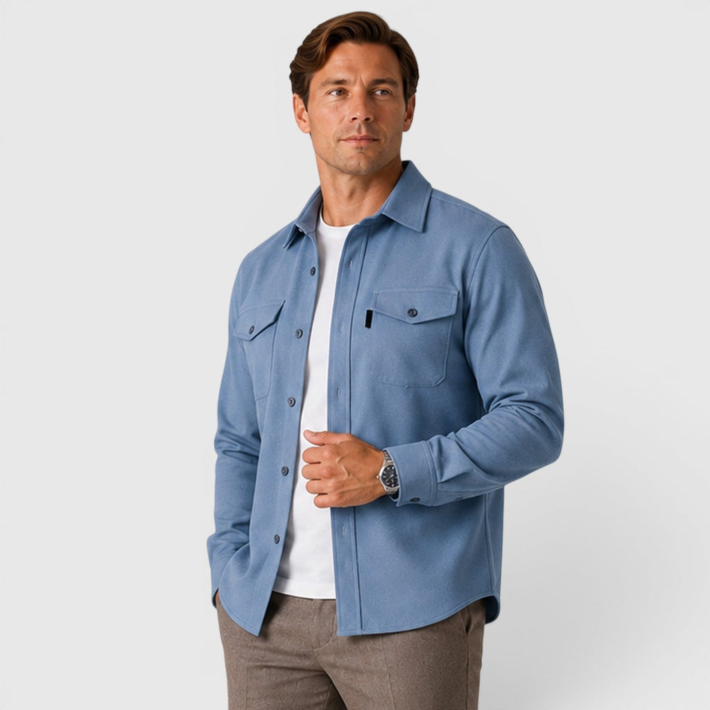 Overshirt in Lake Blue