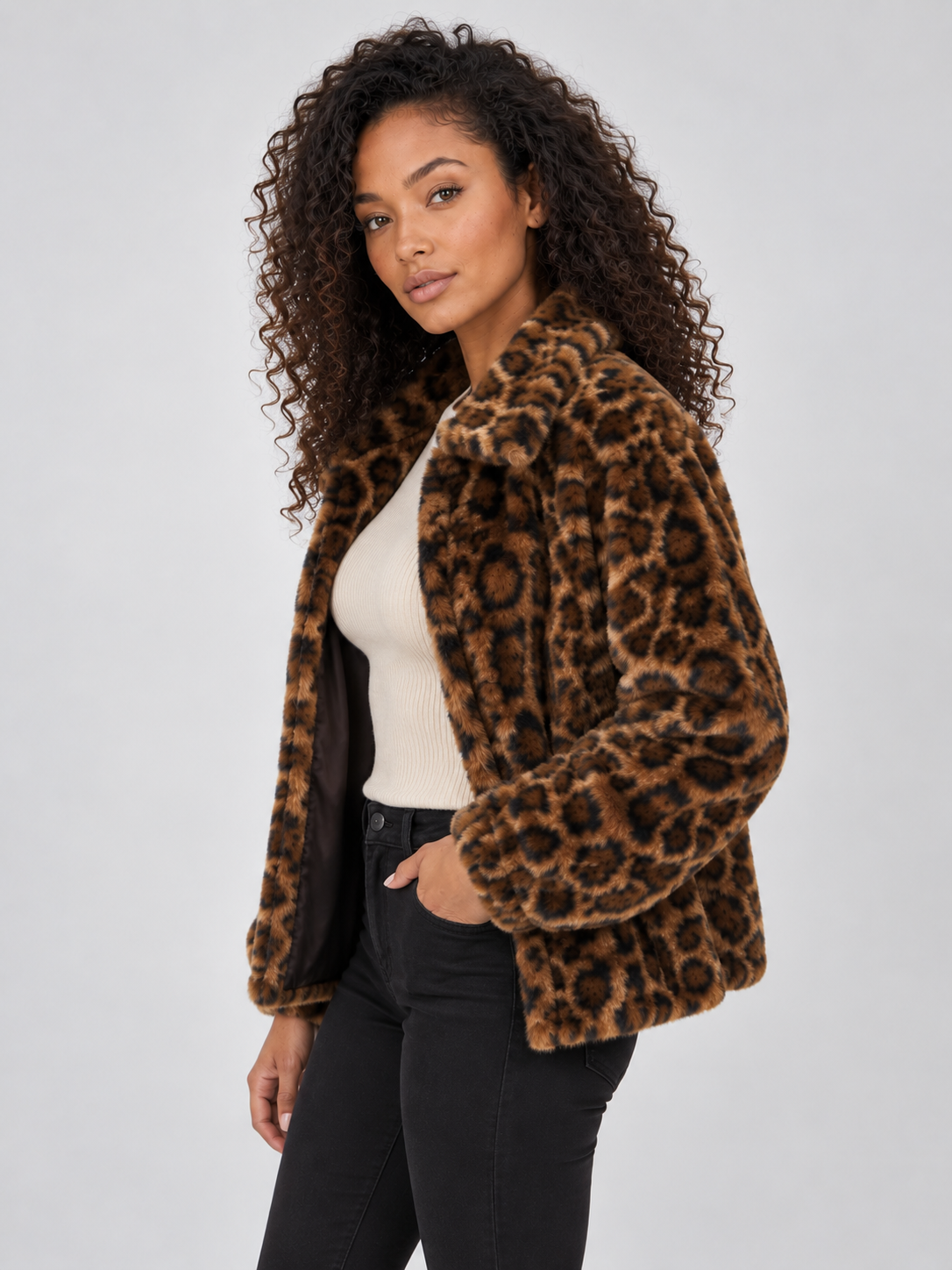 Jacket in Leopard