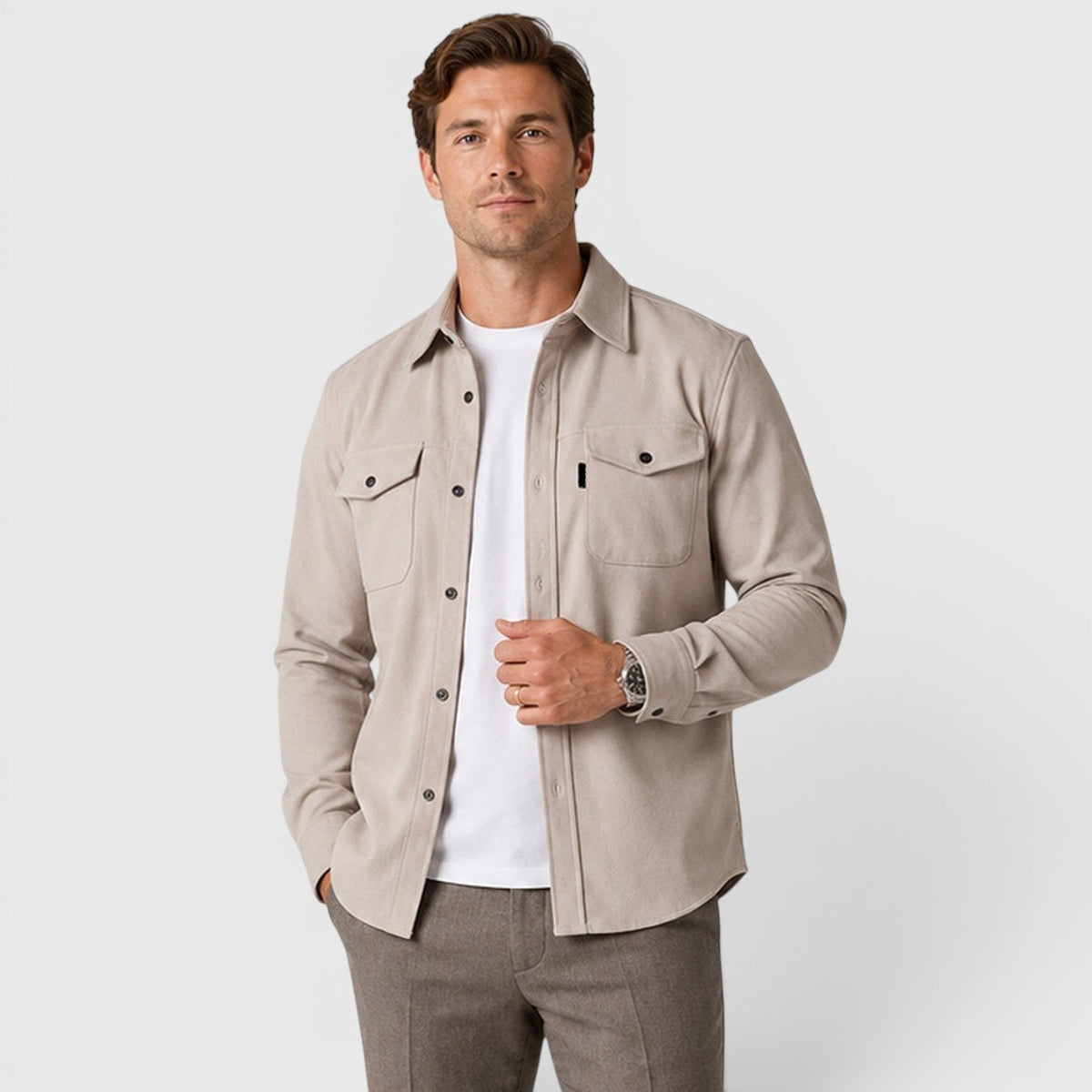 Overshirt in Light Apricot