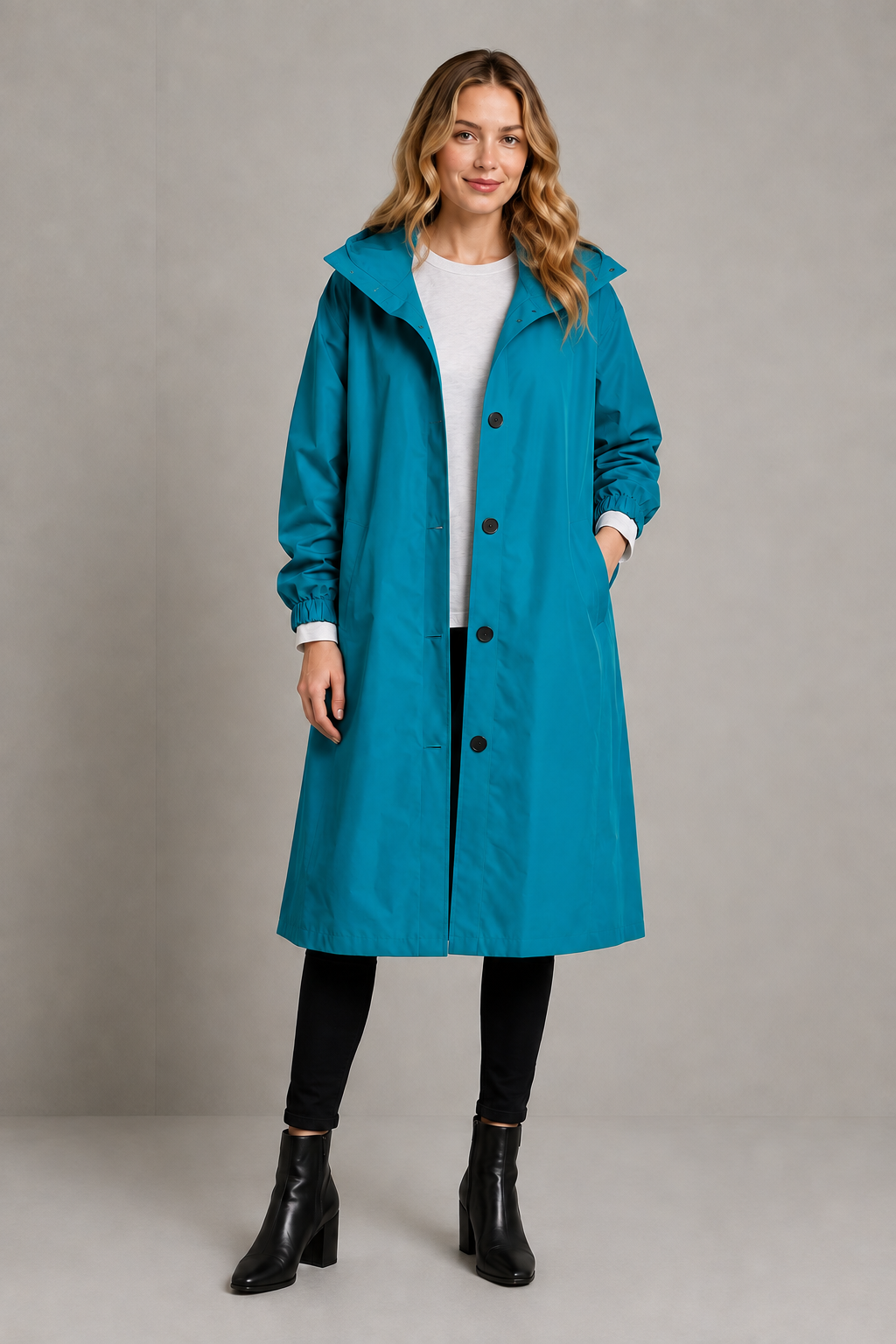 Trench Coat in Light Blue