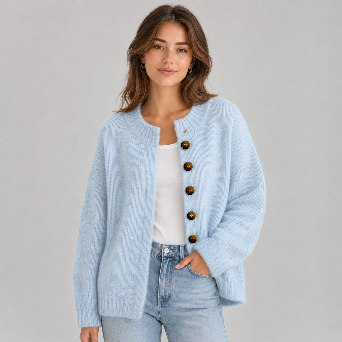 Cardigan in Light Blue