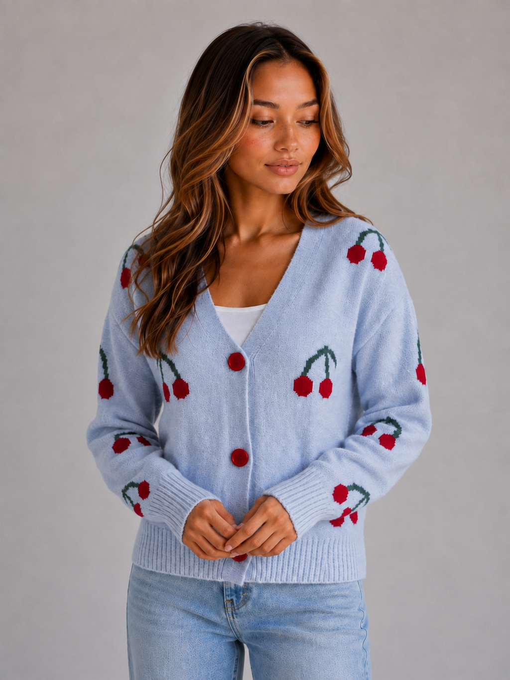 Cardigan in Light Blue