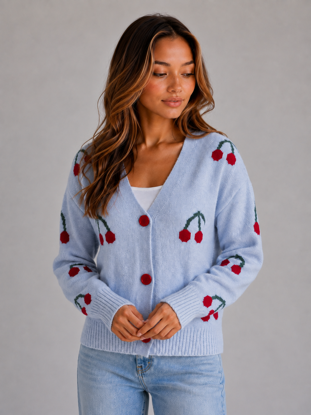 Cardigan in Light Blue