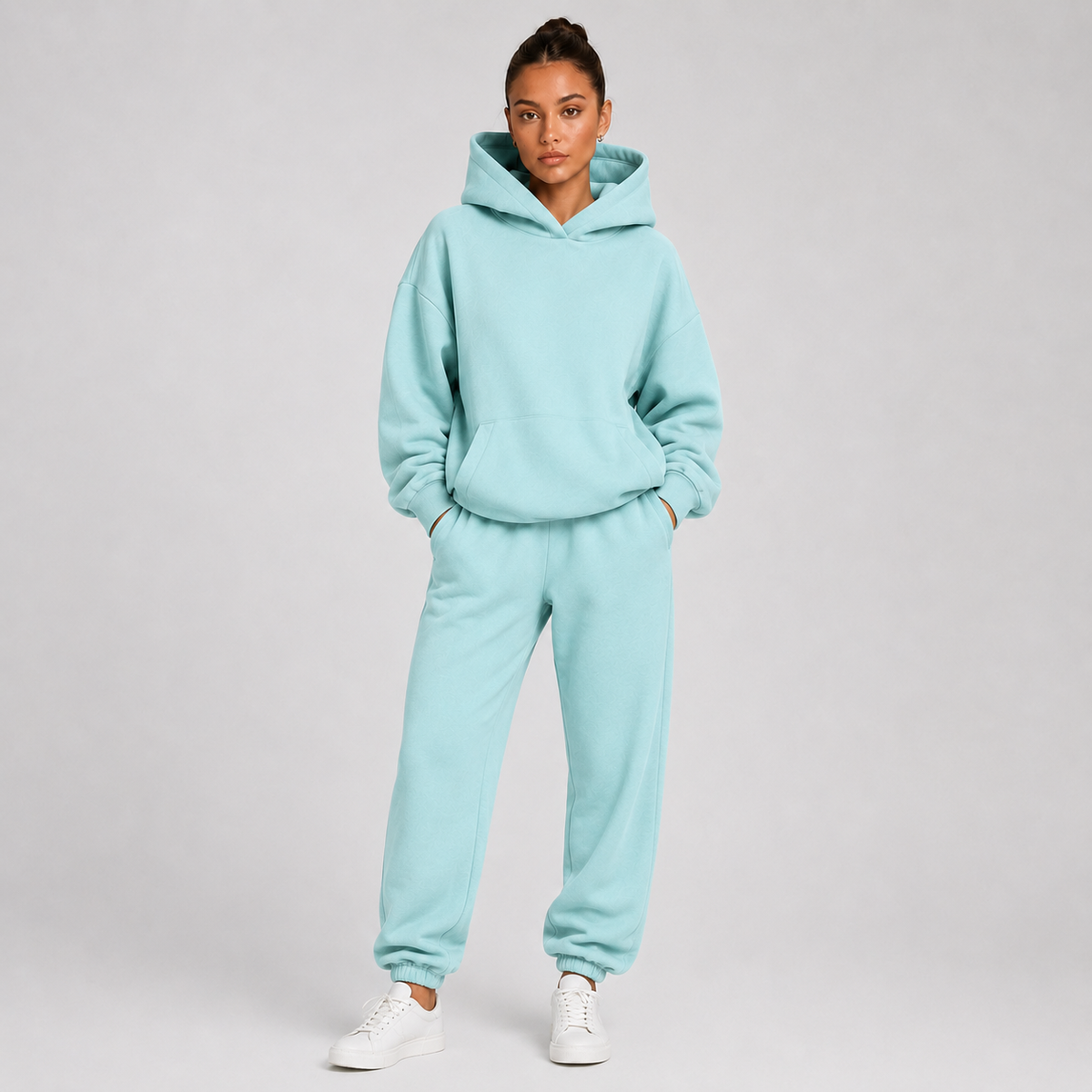 Hoodie in Light Blue