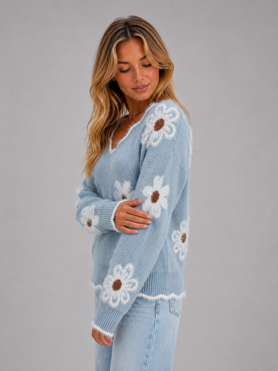 Sweater in Light Blue