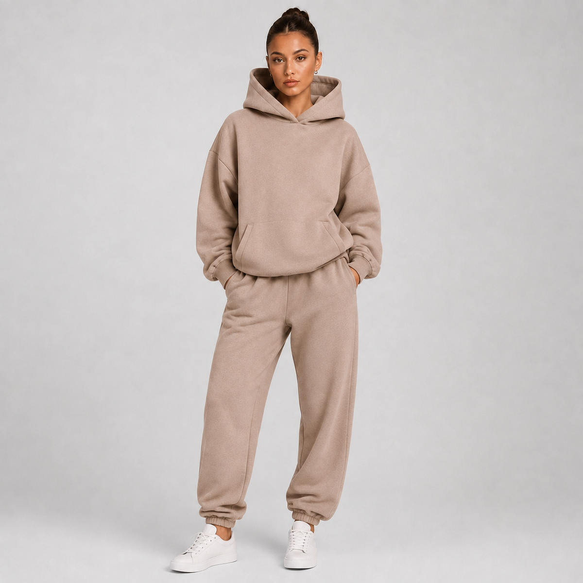 Hoodie in Light Brown