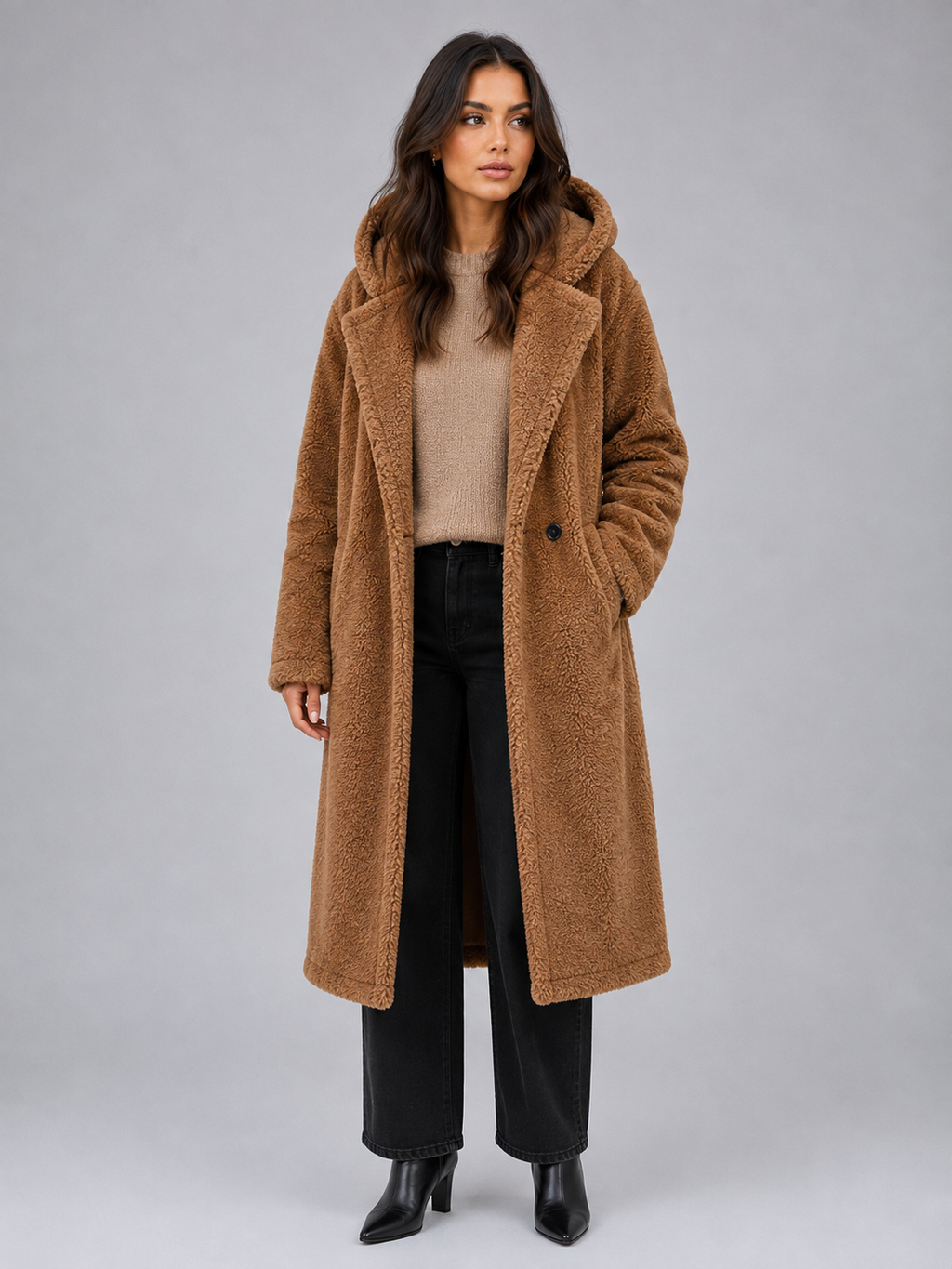 Coat in Light Brown