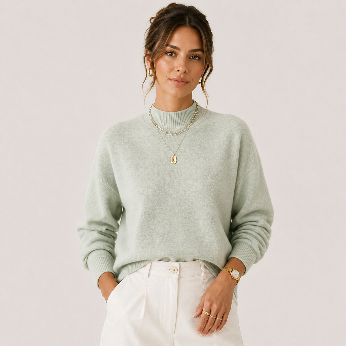 Turtleneck in Light Green