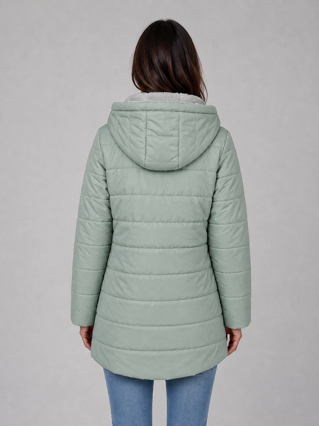 Puffer Jacket in Light Green