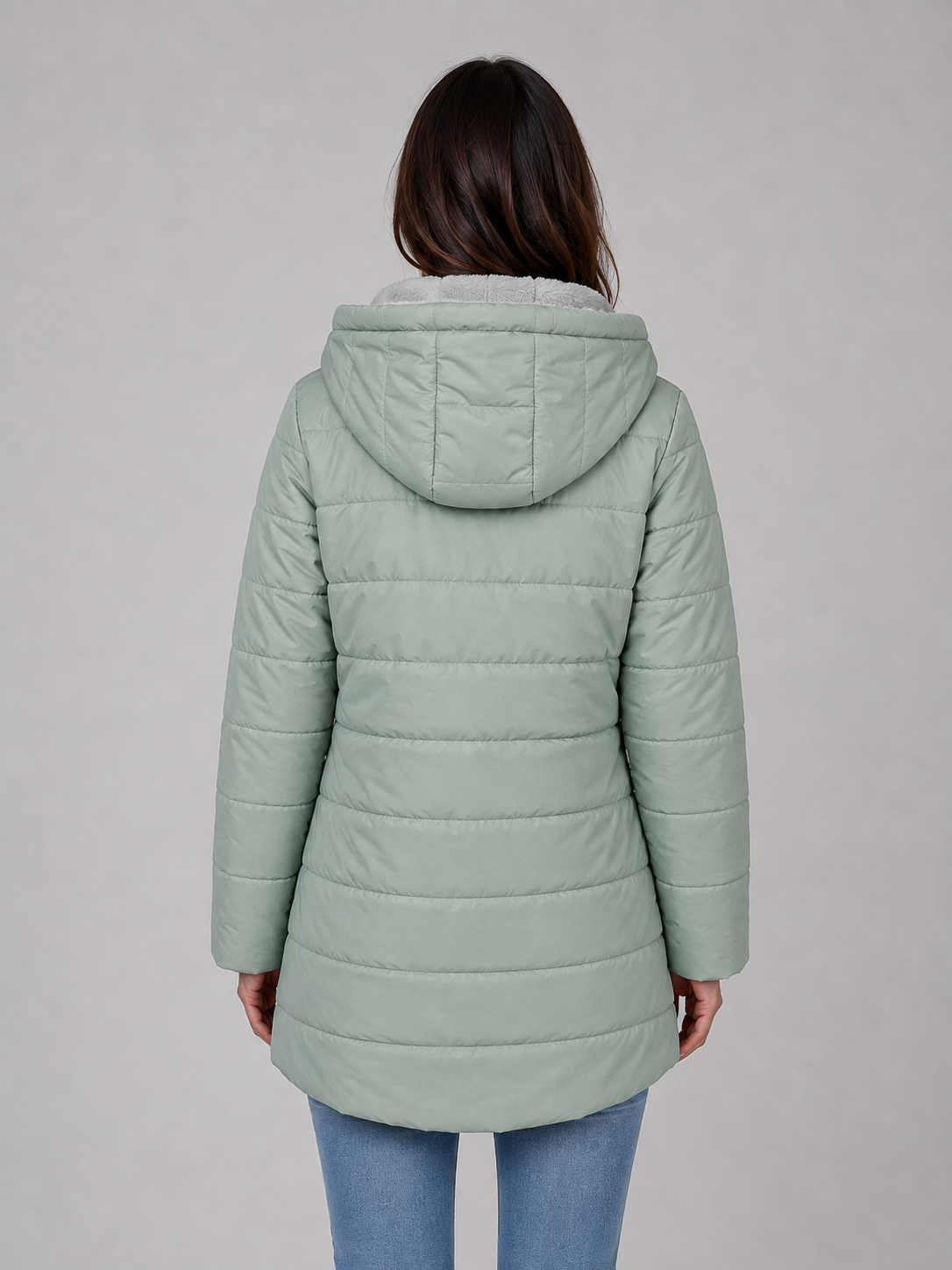 Puffer Jacket in Light Green