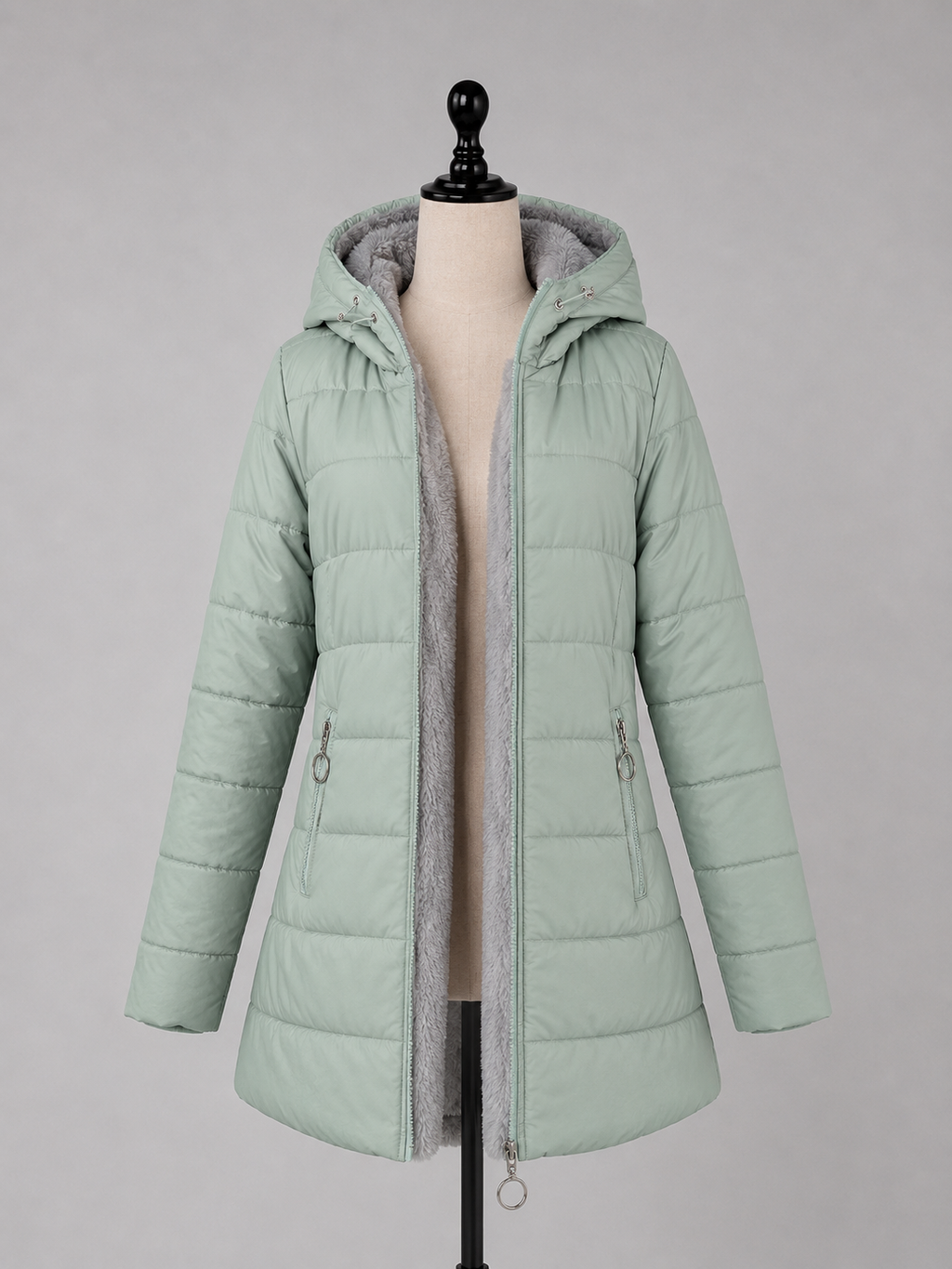 Puffer Jacket in Light Green