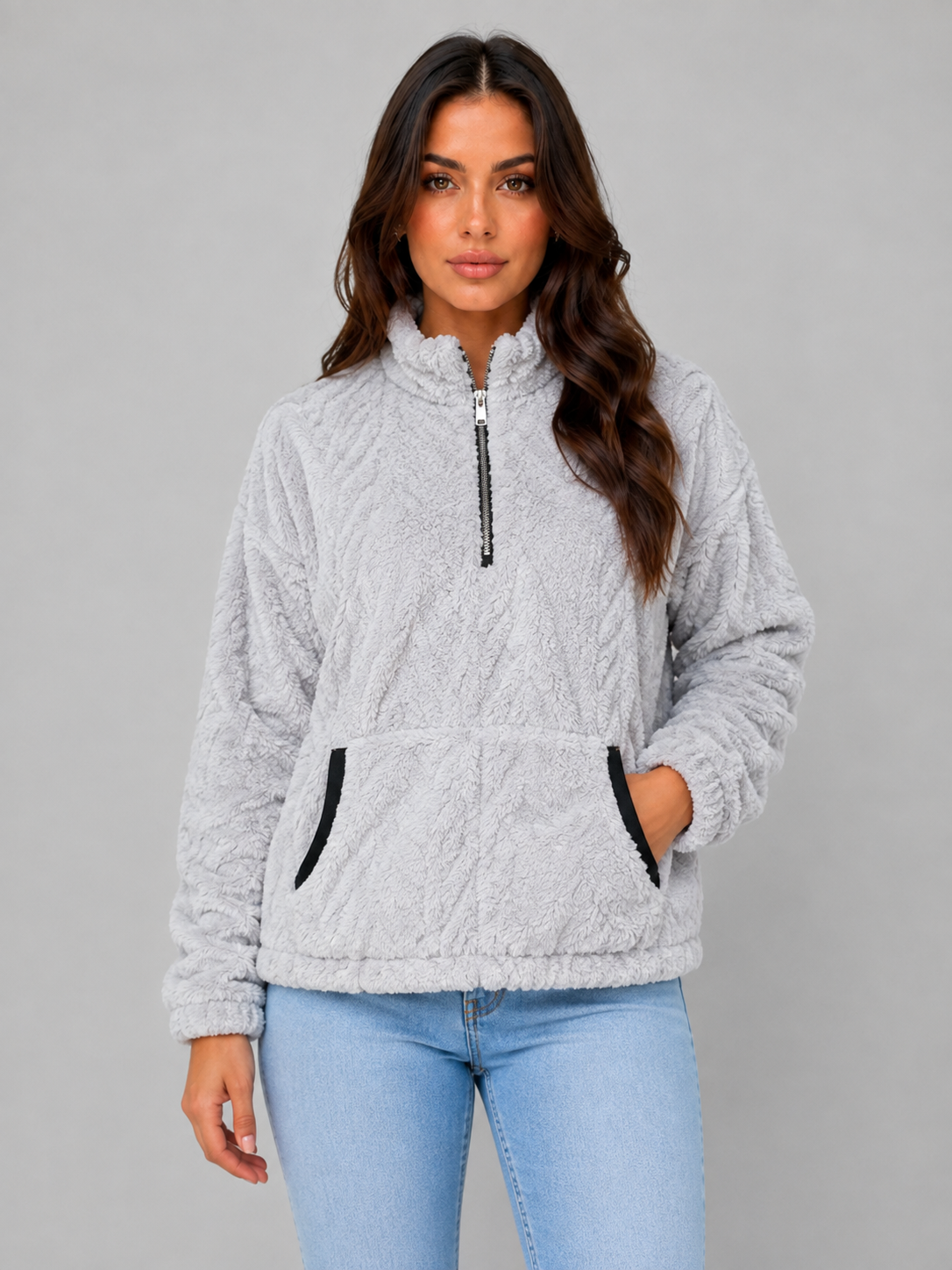 Sweatshirt in Light Grey
