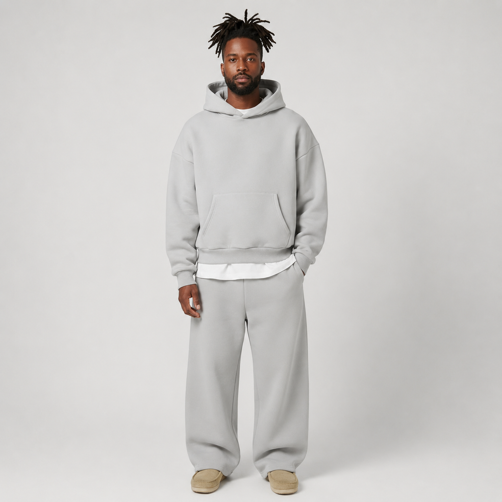 Tracksuit Set in Light Grey