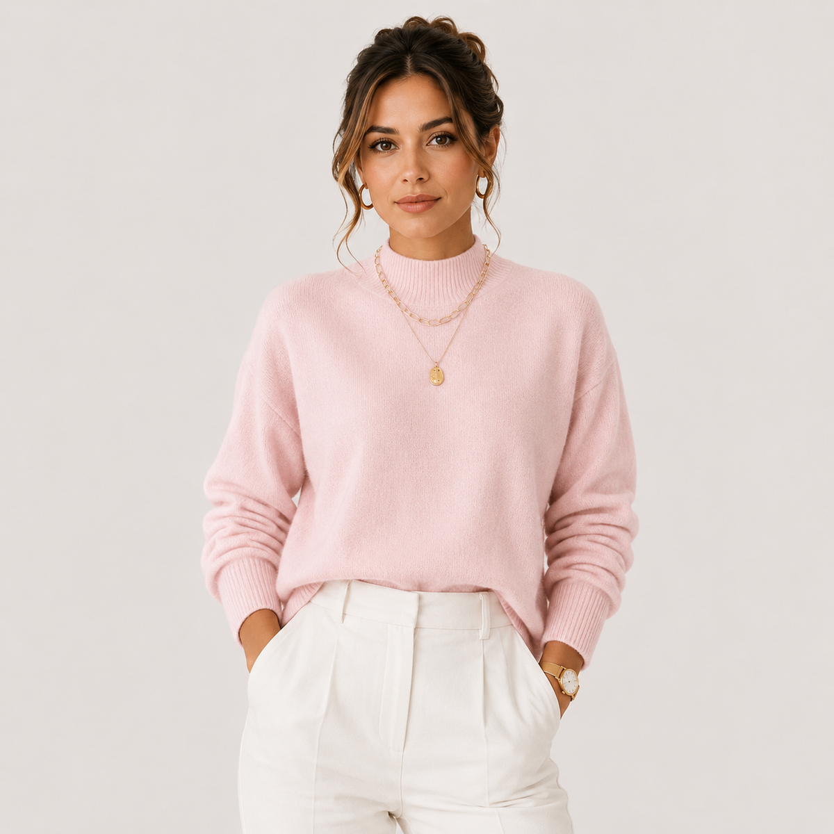 Turtleneck in Light Pink
