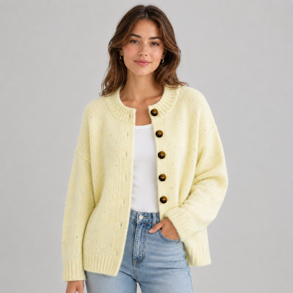 Cardigan in Light Yellow