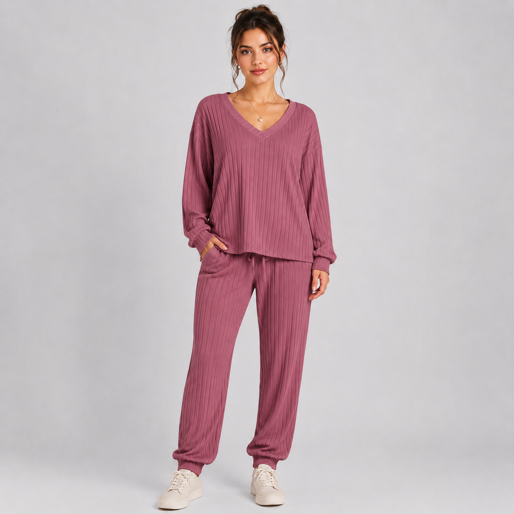 Lounge Set in Lotus Pink
