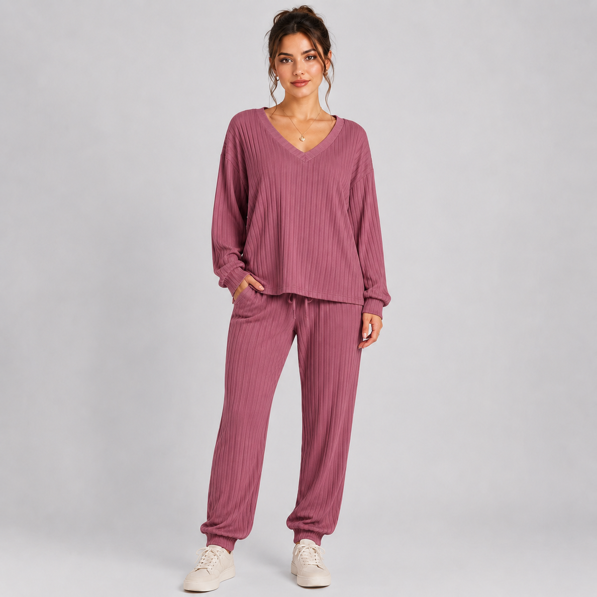 Lounge Set in Lotus Pink