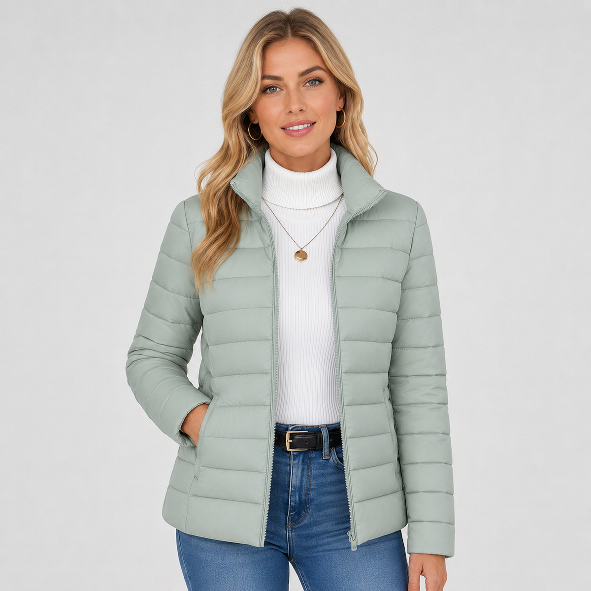 Puffer Jacket in Matcha