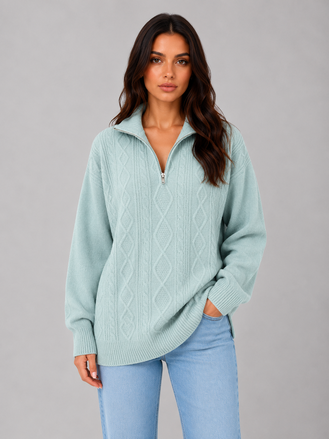 Sweater in Mint Green