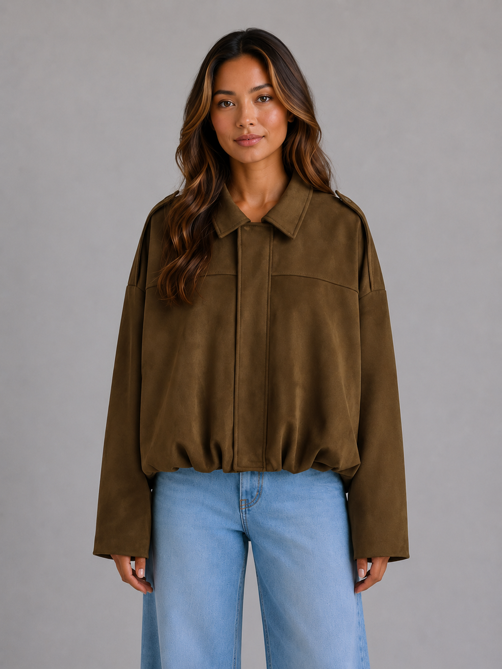 Bomber Jacket in Mocha