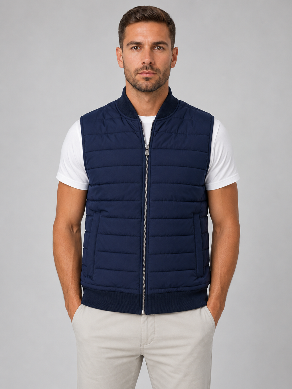 Puffer Vest in Navy
