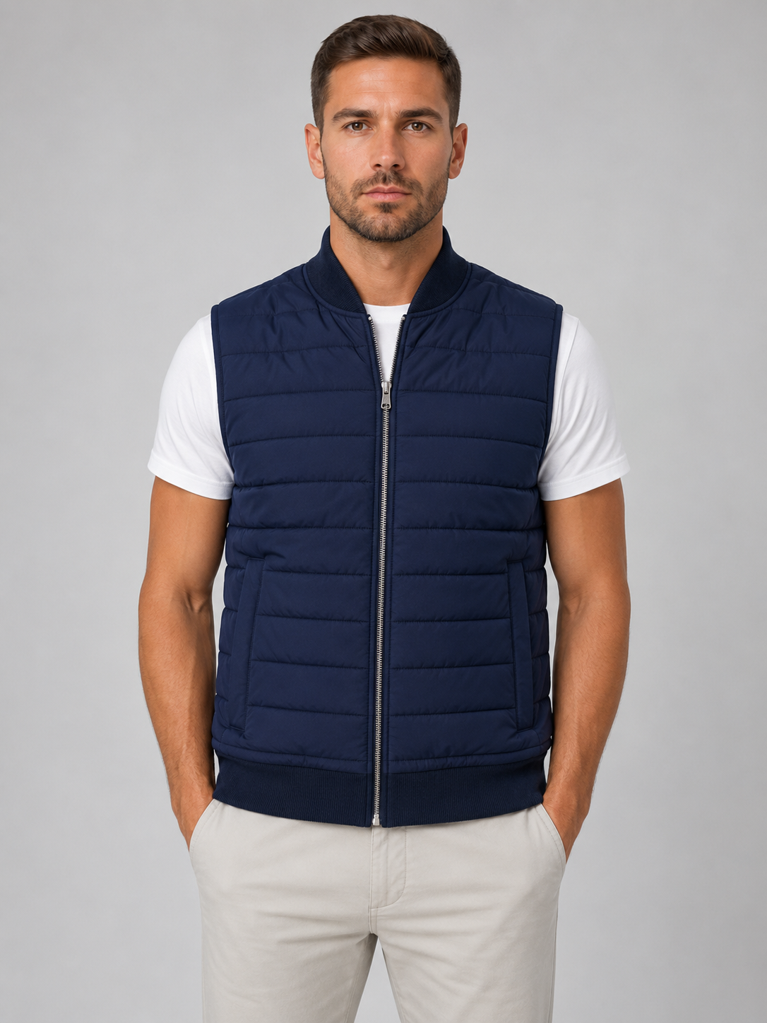 Puffer Vest in Navy
