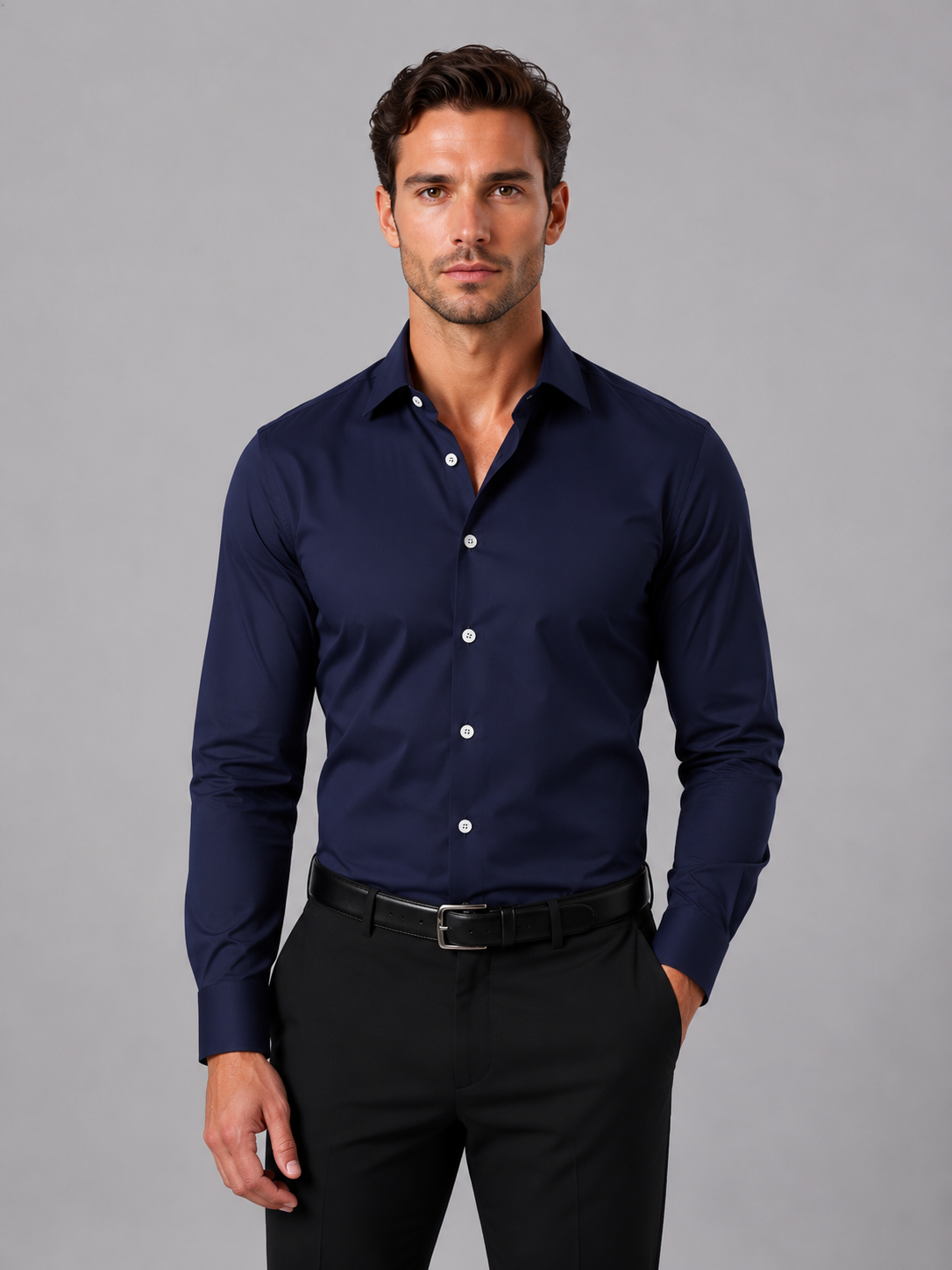 Men's Long Sleeve Shirt in Navy