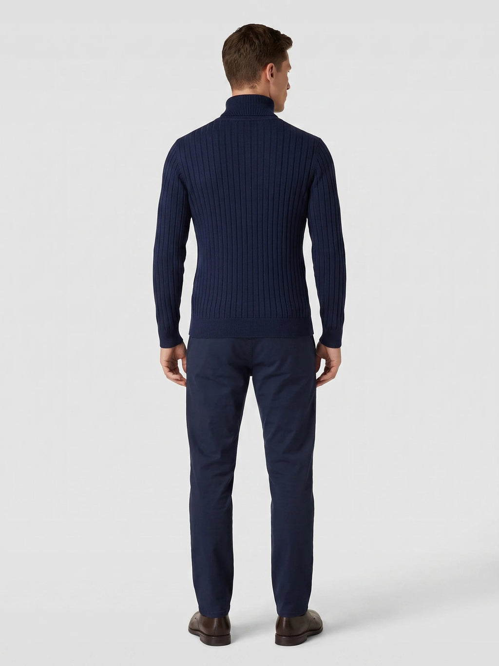 Men's Turtleneck Sweater in Navy
