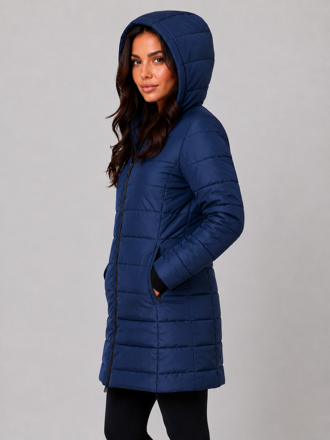 Puffer Jacket in Navy