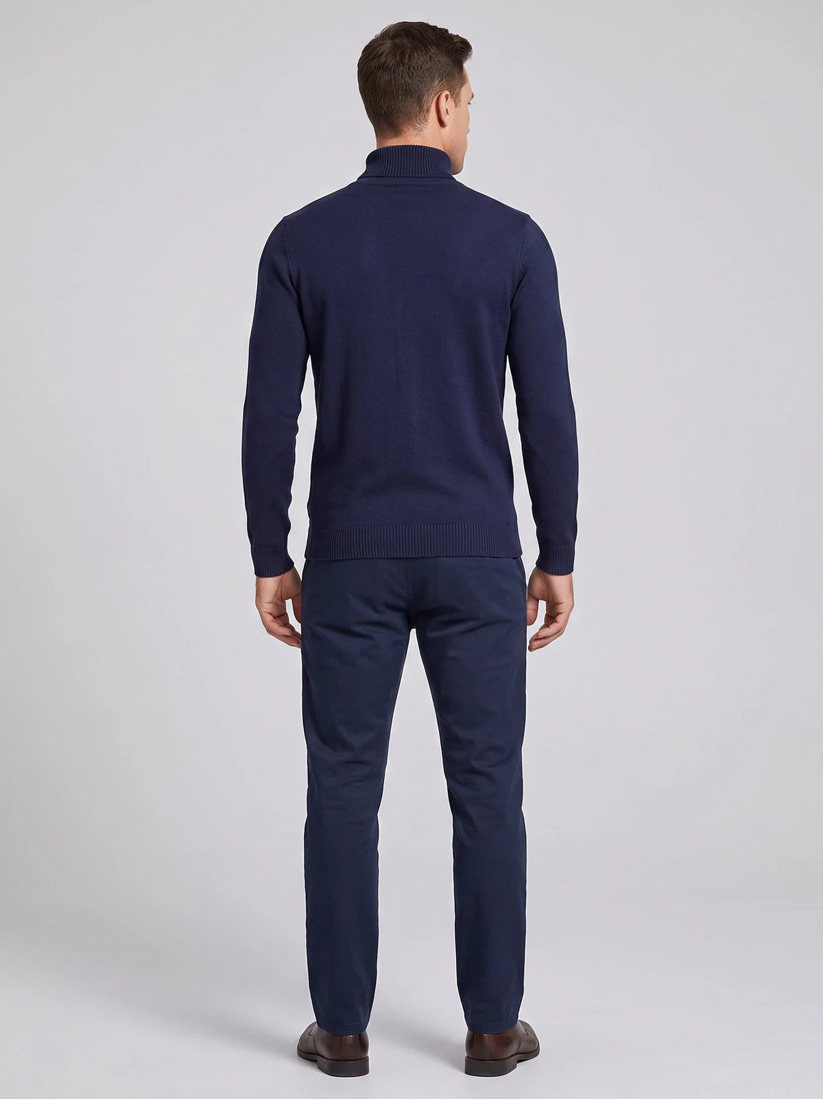 Men's Turtleneck Sweater in Navy