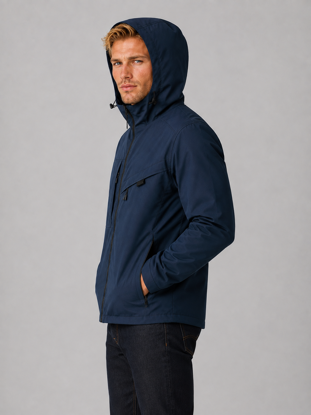Windbreaker Jacket in Navy
