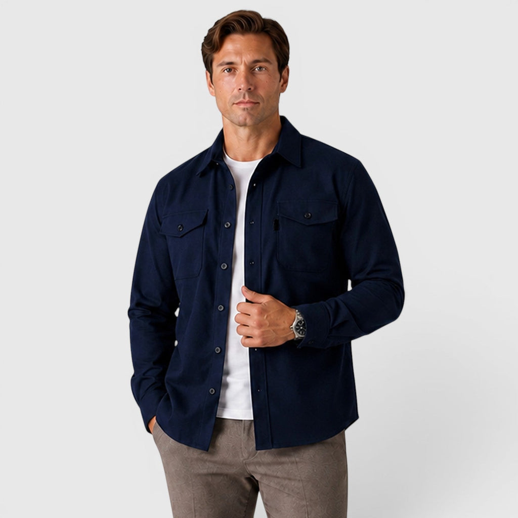 Overshirt in Navy Blue