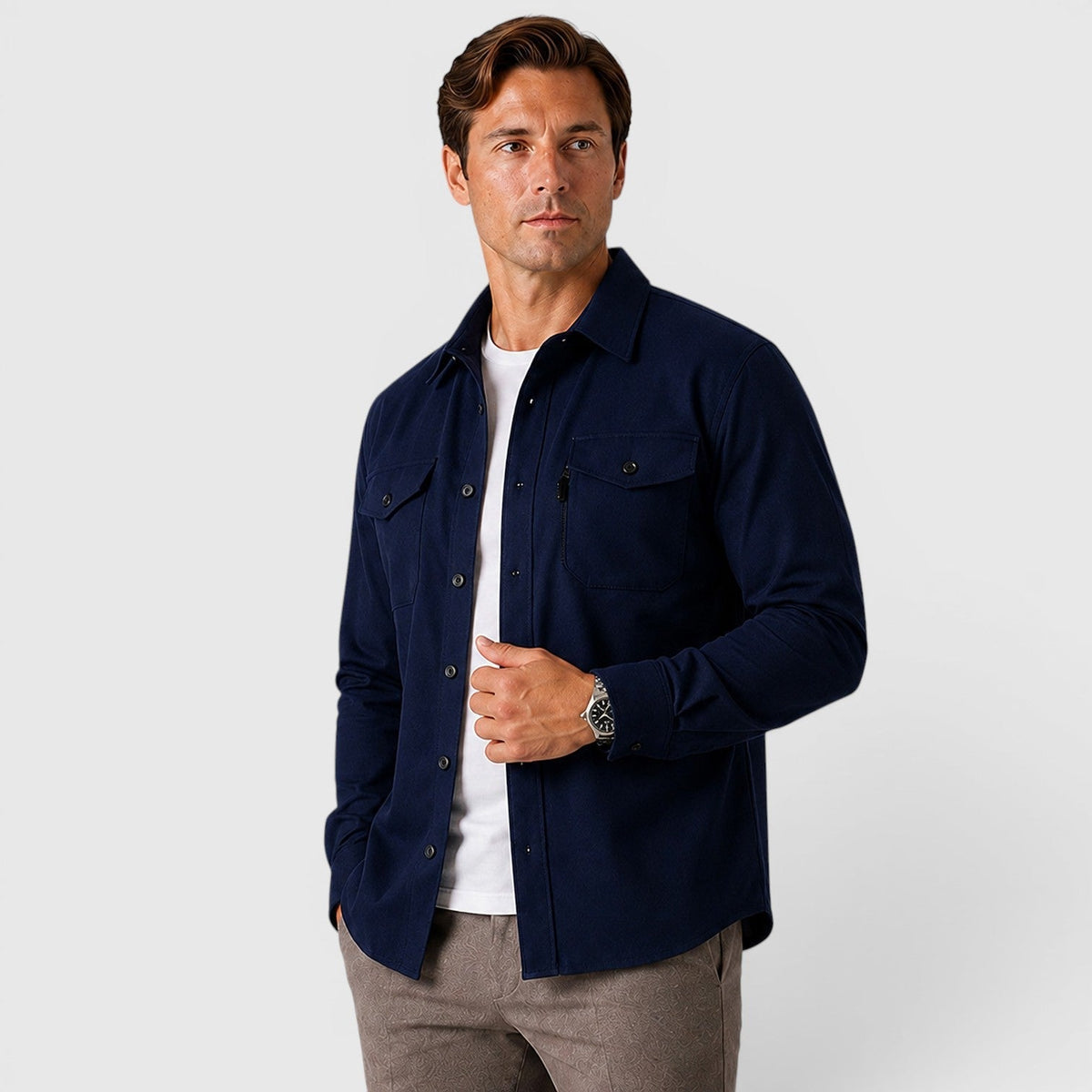 Overshirt in Navy Blue