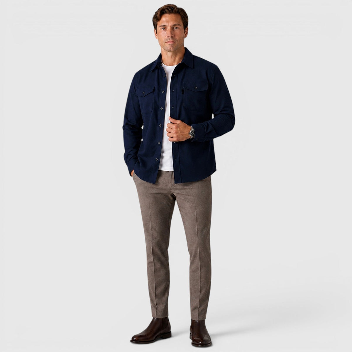 Overshirt in Navy Blue