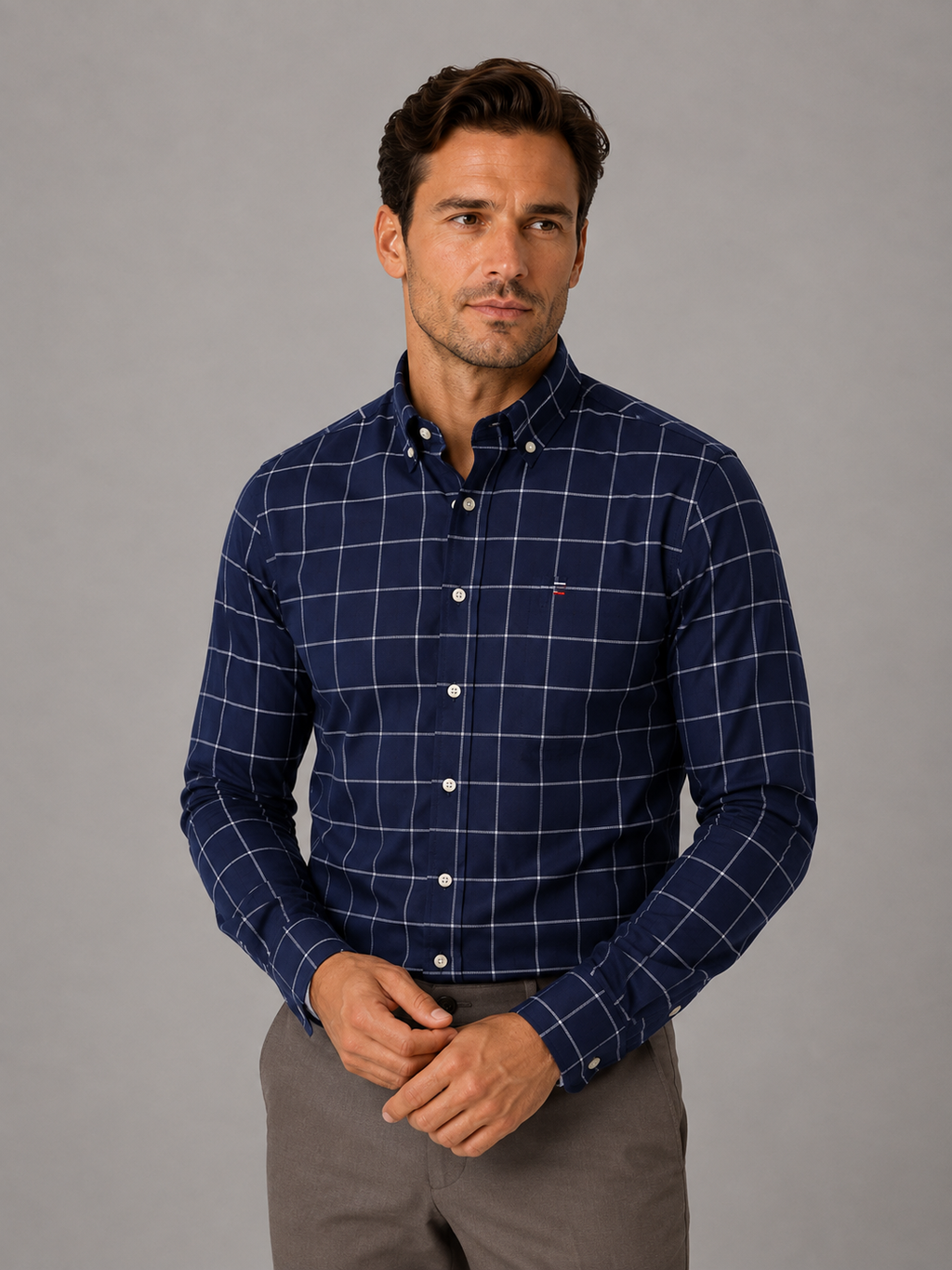 Shirt in Navy Check