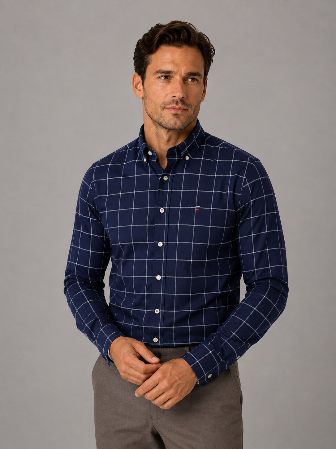 Shirt in Navy Check
