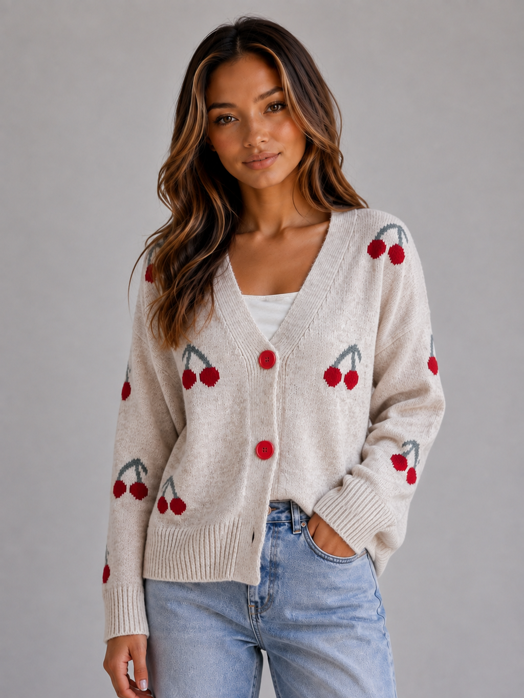 Cardigan in Oatmeal