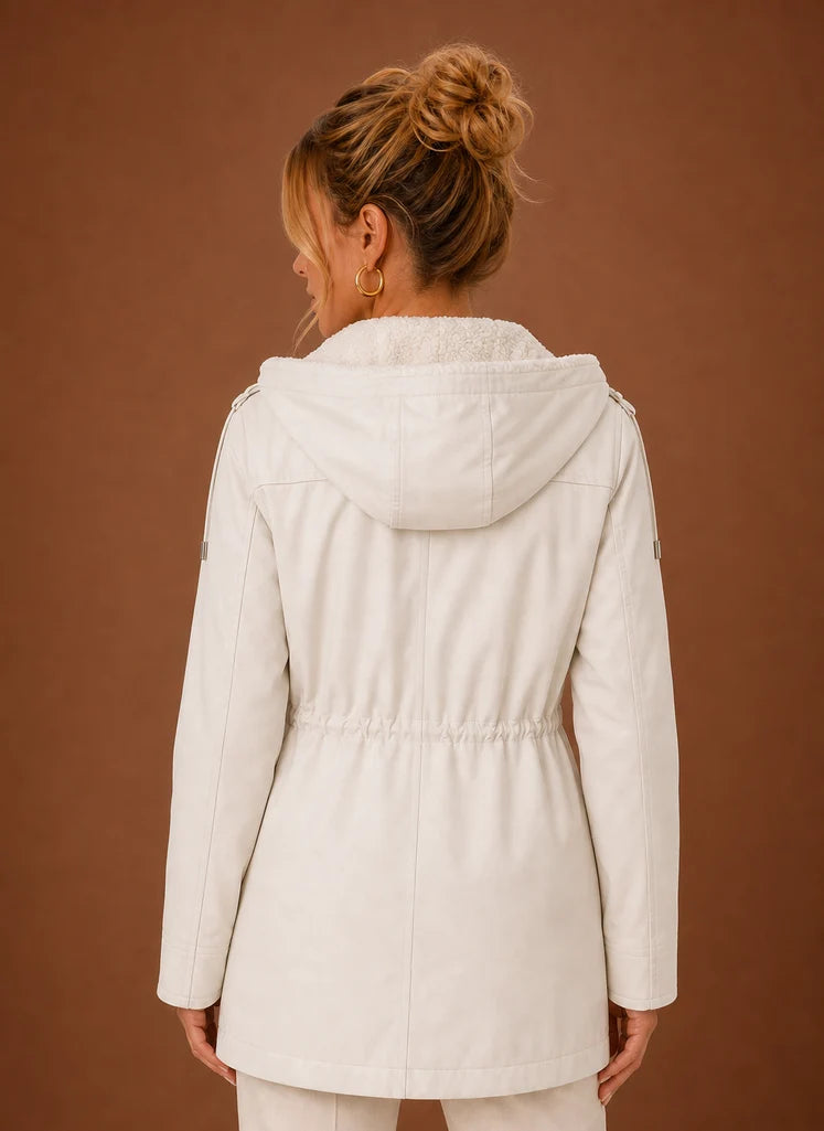 Women's Parka Jacket - Hooded Fleece-Lined Long Winter Coat | Nero & Luya