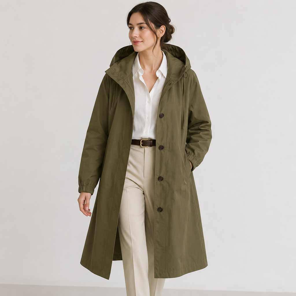 Women's Coat in Olive Green
