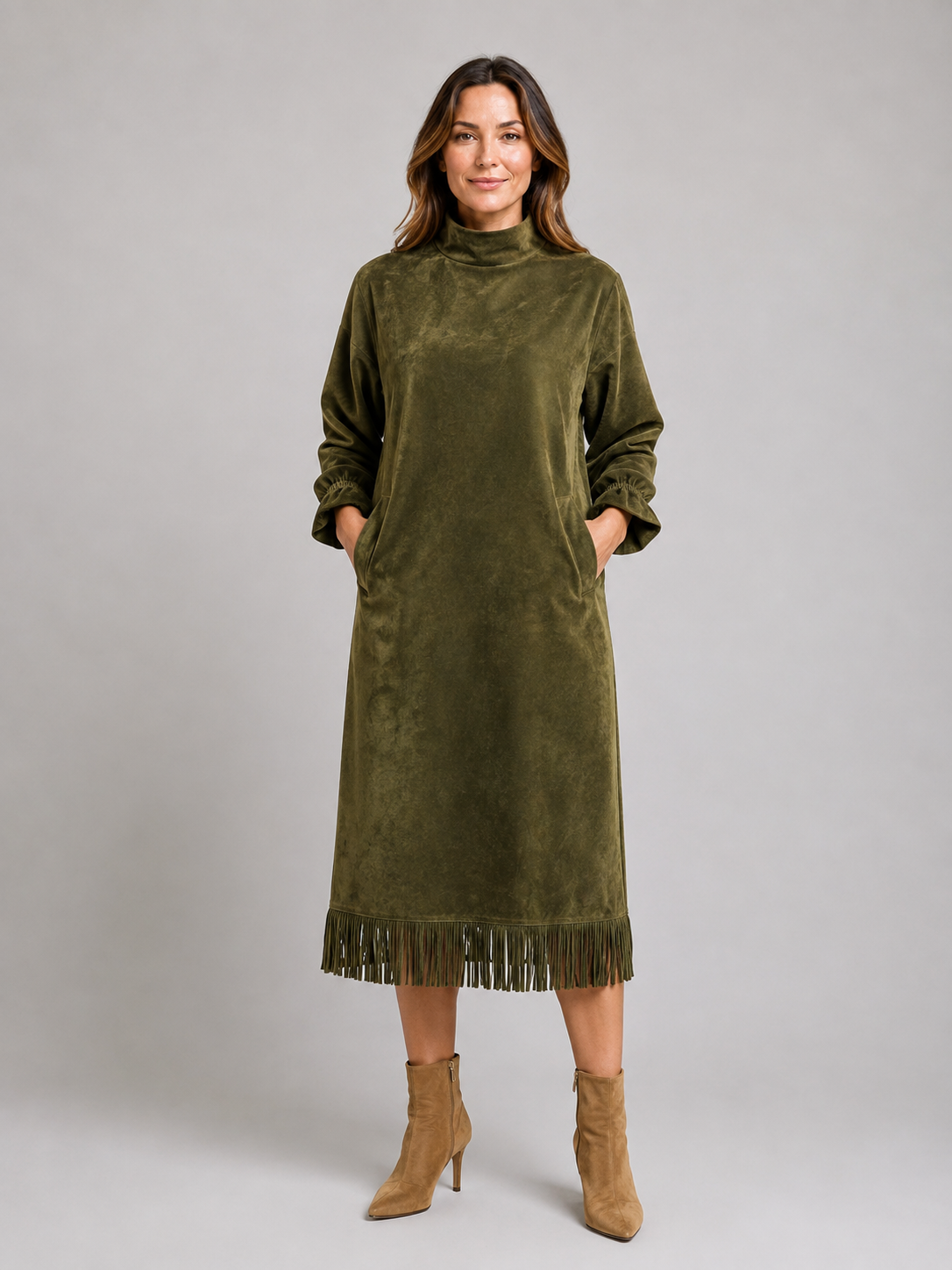 Dress in Olive Green