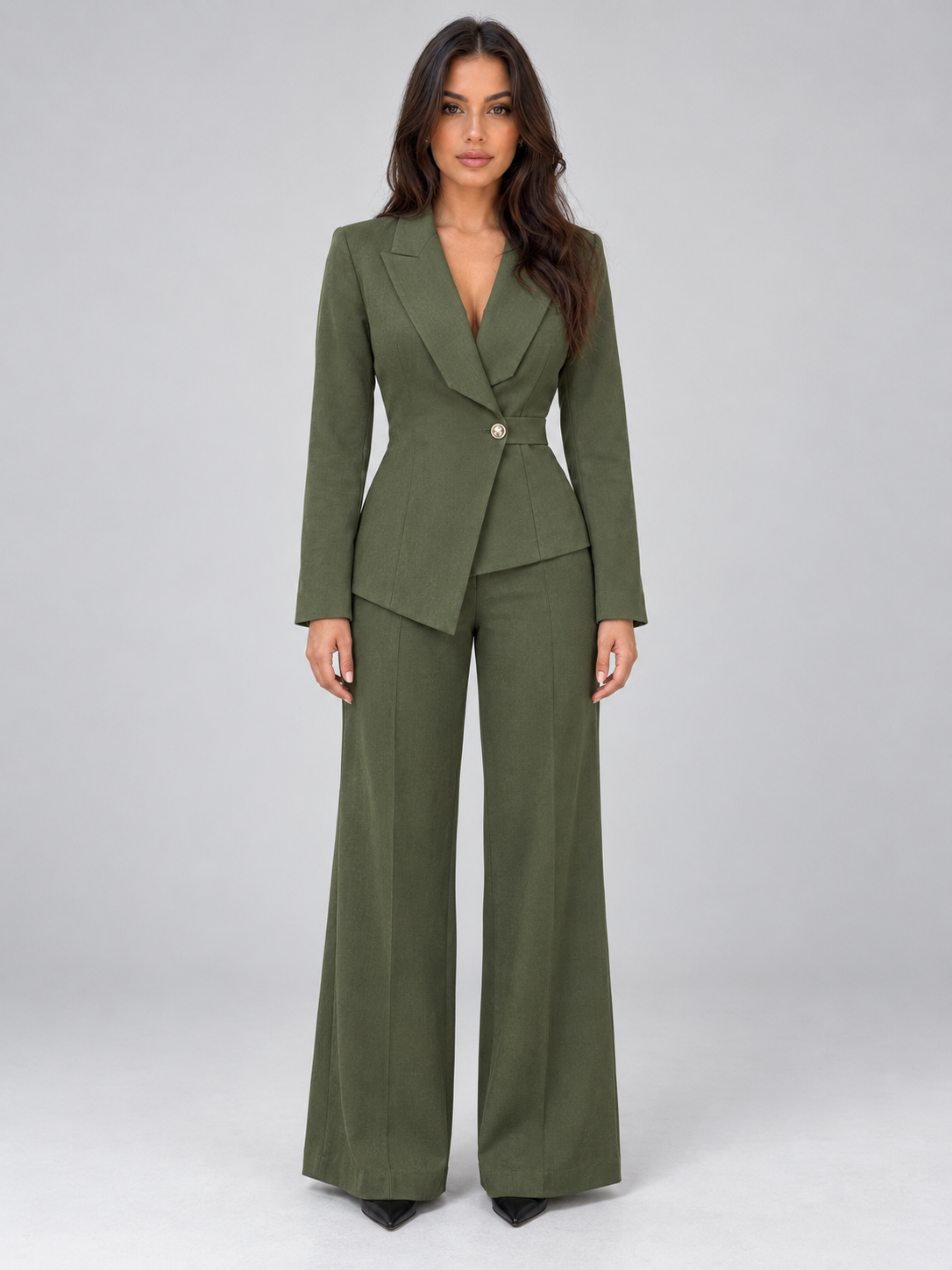 Pantsuit in Olive Green