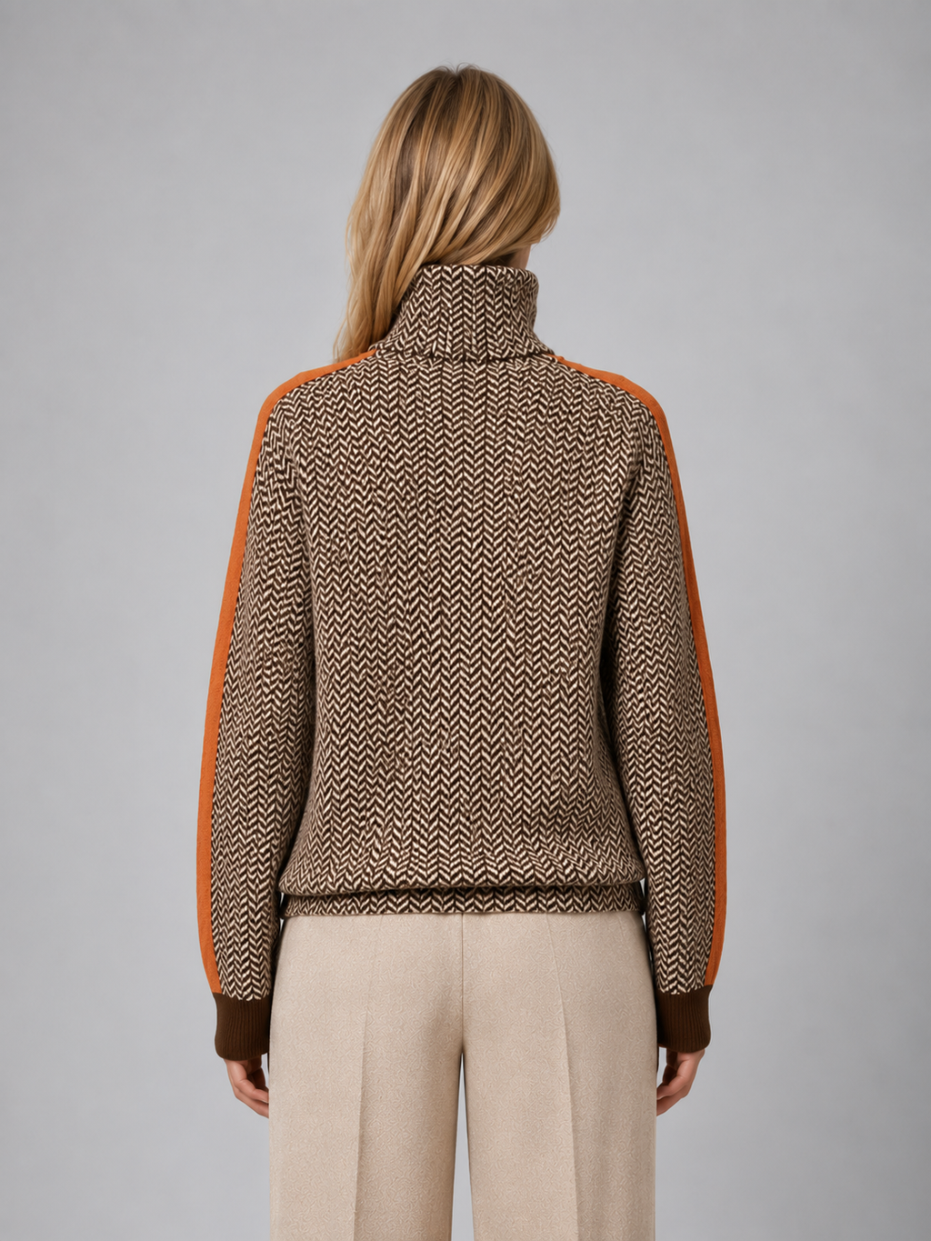 Turtleneck Sweater in Orange