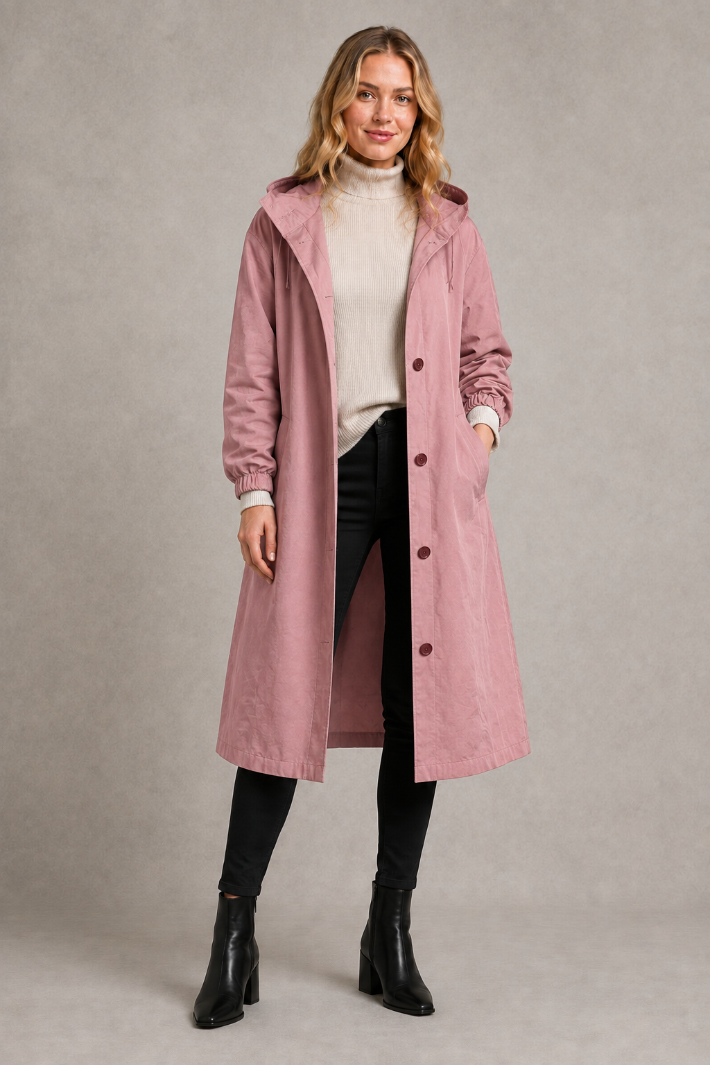 Trench Coat in Pink
