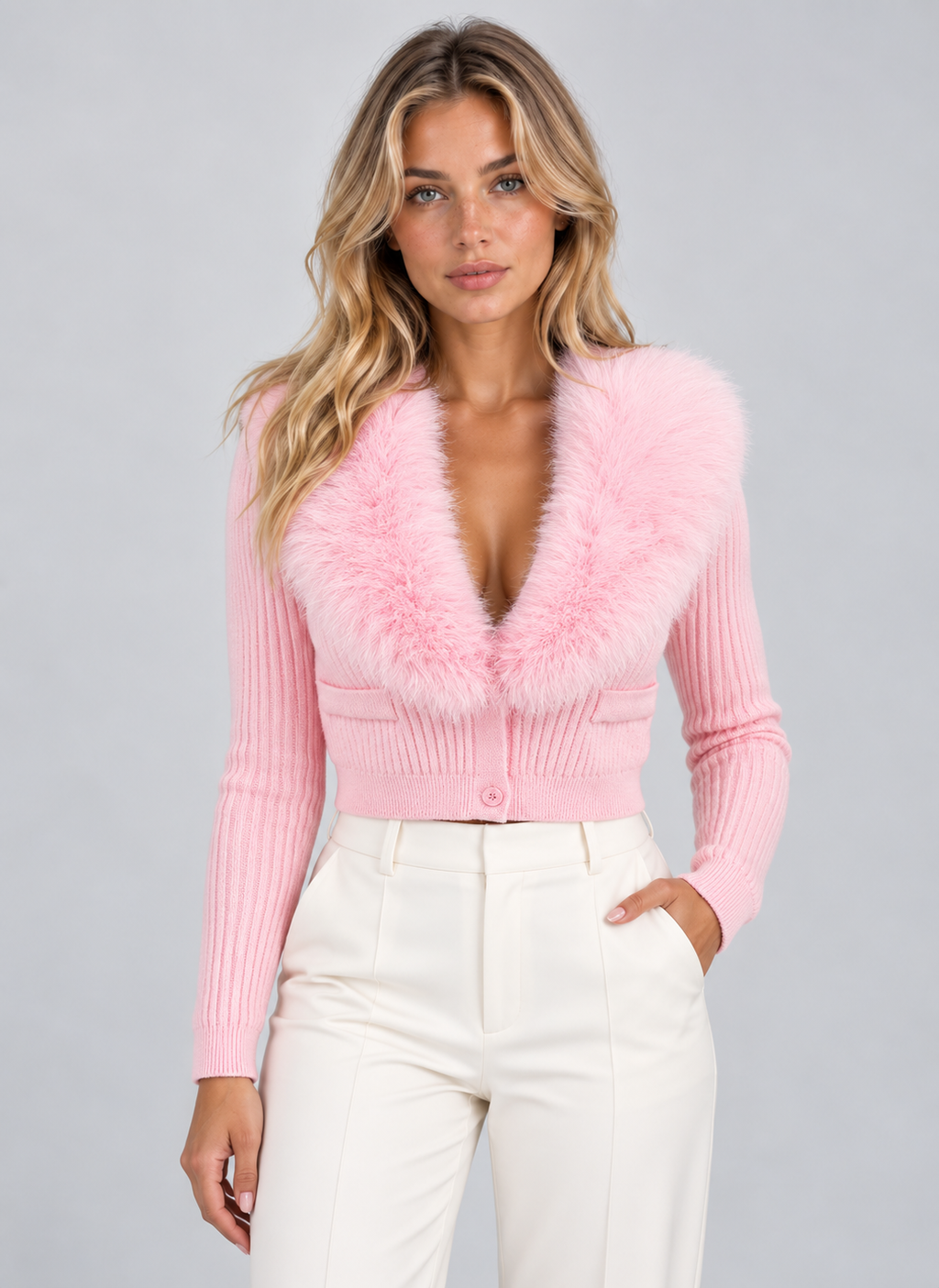 Cardigan in Pink